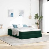  Ottoman krevet s madracem tamnozeleni 140x190 cm baršun | shoptok.hr