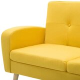  Kavč L oblike z oblogo iz blaga 186x136x79 cm rumen | Shoptok.si