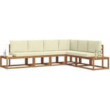  Set vanjskih sofa s jastukom 6 Komad Prirodna i krem | shoptok.hr
