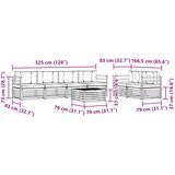  Set vanjskih sofa 7 kom. Bijela i antracit Poliester | shoptok.hr