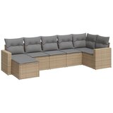 Maison Chic Seti vrtnega pohištva - Vrtna garnitura - Vrtni pohištvo set 7-delna z blazinami bež poli ratan, (21802803) | Shoptok.si