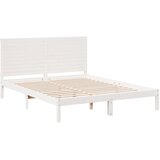  Dugi okvir kreveta bez madraca bijeli 160 x 210 cm masivno drvo | shoptok.hr