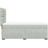  Box spring krevet s madracem svjetlosivi 100x200 cm baršunasti | shoptok.hr