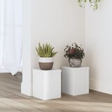 Furnova Stojalo za rastline 2 kosa belo 15x15x20 cm inženirski les, (21921167) Cene