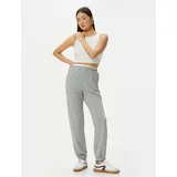 Koton Jogger Sweatpants with Double Elastic Look Pocket on the Waist