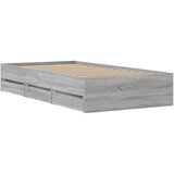  Okvir kreveta s ladicama siva boja hrasta 90 x 190 cm drveni | shoptok.hr