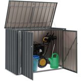  Kutija za spremanje u vrtu Crna 151 5 x 82 x 110 5 cm Čelik | shoptok.hr