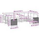  Sekcijska garnitura s jastukom 9 pcs Prirodna i bež Poliester | shoptok.hr