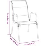 3-dijelni vrtni blagovaonski set crni čelični | shoptok.hr