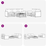  Set vanjskih sofa 6 kom. Prirodna i antracit | shoptok.hr