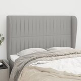  Uzglavlje s ušima svjetlosivo 147x23x118/128 cm od tkanine | shoptok.hr