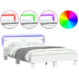  The Living Store Posteljni okvir z vzglavjem in LED bel 120x190 cm - Posteljni Okvir, (21498067) | Shoptok.si