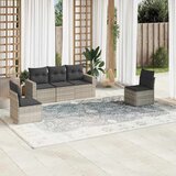 Maison Chic Seti vrtnega pohištva - Vrtna garnitura - Vrtni pohištvo set 5-delna z blazinami siv poli ratan, (21814217) | Shoptok.si