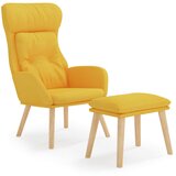 vidaXL Stolica za opuštanje s tabureom od tkanine boja senfa | shoptok.hr