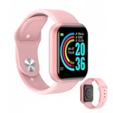 lcd pametna ura silikonska zapestnica android in ios L18 roza bluetooth