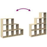  Pregrada/regal za knjige3 razina hrast 137,5x29x103,5 cm drveni | Eponuda.com