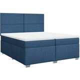  The Living Store Box spring postelja z vzmetnico modra 200x200 cm blago - Box Spring Postelja, (21496827) | Shoptok.si