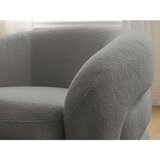 Bobochic Paris Siva okretna fotelja od bouclé tkanine Elina – | shoptok.hr