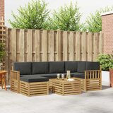  Set vanjskih sofa 7 pcs Bijela i antracit Poliester | shoptok.hr