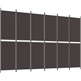 Sobna pregrada s 6 panela smeđa 300 x 200 cm od tkanine | shoptok.hr