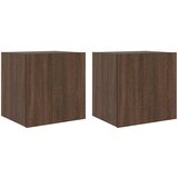  Zidni TV ormarići LED 2 kom smeđa boja hrasta 40,5 x 35 x 40 cm | Eponuda.com