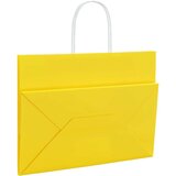  Papirnate vrećice 250 kom s ručkama žute 32x17x25 cm | shoptok.hr