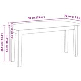  Klupa 90 cm smeđa puna drvena guma | shoptok.hr