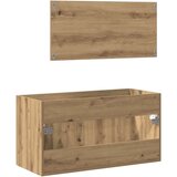 vidaXL Kopalniška omarica z ogledalom artisan hrast inženirski les | Shoptok.si