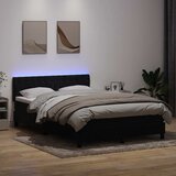 Box Spring krevet s madracem i LED crni 160x210 cm baršunasti | shoptok.hr