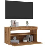 vidaXL 2-dijelni TV ormarić s LED svjetlima Umjetnički izrađen hrast | shoptok.hr
