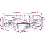  Set vanjskih sofa 5 kom. Bijela i bež Poliester | shoptok.hr