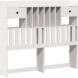  Krevet s regalom z knjige bez madraca bijeli 135x190cm borovina | shoptok.hr