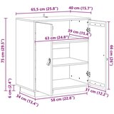  Strani šal Voskan Rjava 65,5 x 40 x 75 cm Masivna borovina, (5000217655) | Shoptok.si