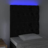  LED uzglavlje crno 80x7x118/128 cm baršunasto | shoptok.hr