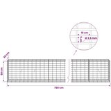  Gabion s žicom debljine 3 5 mm i mrežom 5x10 cm 750x30x50 cm - 30 cm 50 cm 750 cm | shoptok.hr