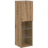  ormarići s LED svjetlima 2 kom boja hrasta 30,5x30x102 cm | shoptok.hr