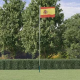 vidaXL Španjolska zastava i jarbol 6 23 m aluminijski
