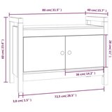  Klupa za hodnik 80 x 40 x 60 cm od masivne borovine | shoptok.hr
