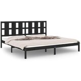  Posteljni okvir črn iz trdne borovine 200x200 cm, (20648502) | Shoptok.si