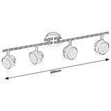 Rabalux 5639 - LED stropno spot svetlo PADMA 4xLED/5W/230V | Eponuda.com