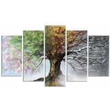 Wallity Slika drvo 4 godišnja doba, set sa 5 slika, 110x60 cm Cene'.'
