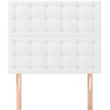  Uzglavlje Bijelo 90x5x118/128 cm Imitacija kože | Eponuda.ba