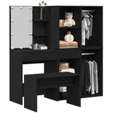  Set stola za oblačenje s LED 4 pcs Crni hrast Konstruirano drvo | shoptok.hr