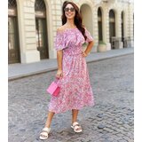 UR/CEO Pink set with top and midi skirt Elora | Shoptok.si