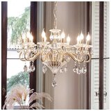 Ideal Lux luster na lancu negresco 10x E14/28W/230V, prečnik 85 cm, zlatna | Eponuda.com