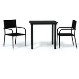  3-dijelni vrtni blagovaonski set crni | shoptok.hr