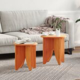  Set stolića za kavu 2 pcs Voštano smeđa Čvrsta borova drva Cijene