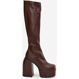 Boto Women's Heeled And Platform Boots Chocolate Yavira | shoptok.hr