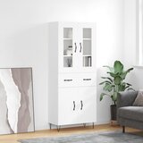 vidaXL Visoka omara bela 69,5x34x180 cm inženirski les | Shoptok.si