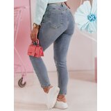 DStreet Spodnie damskie jeansowe skinny z paskiem CRYSTALUXniebieskie Cene